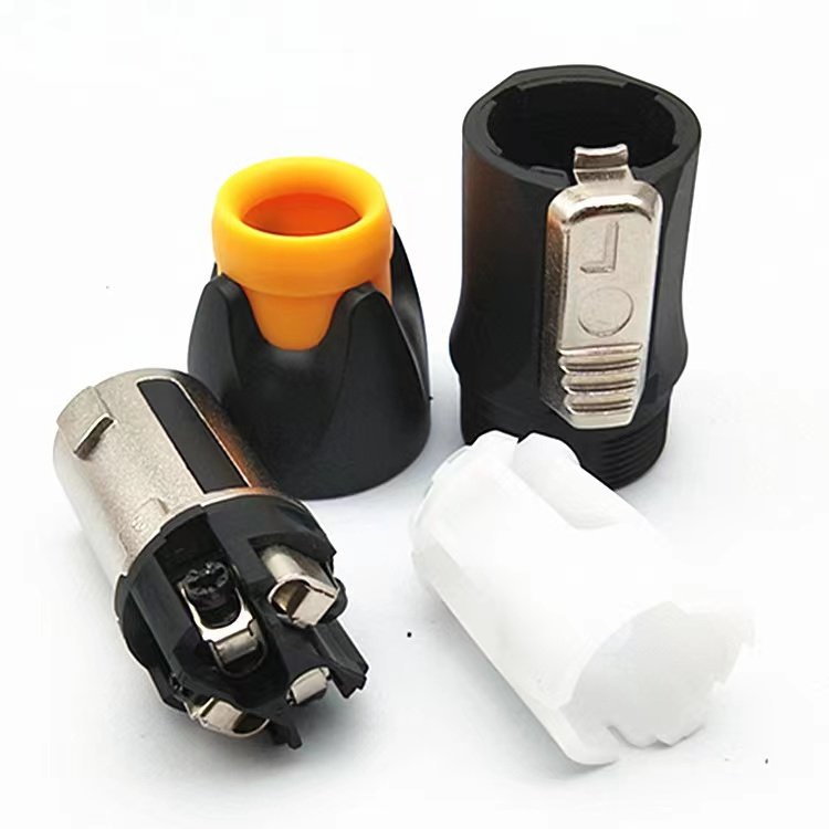fGood Selling Wholesale Copper Plug NL4FX Speakon 4Pole Plug Male Audio Speaker Connectors 30A