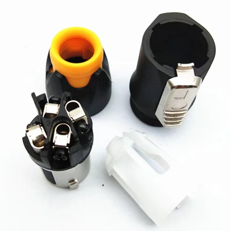 fGood Selling Wholesale Copper Plug NL4FX Speakon 4Pole Plug Male Audio Speaker Connectors 30A