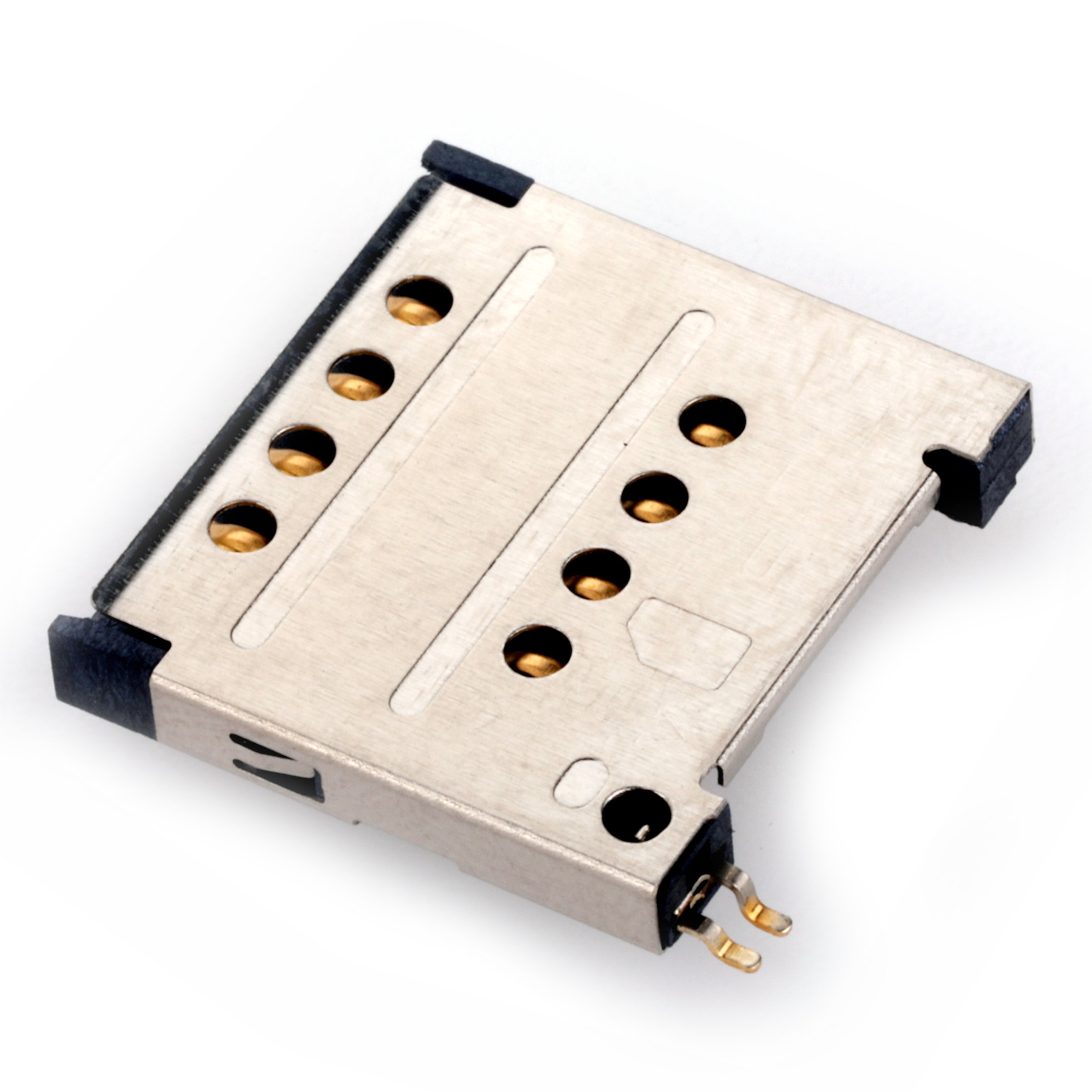8pin female SIM card holder connector with switch smart socket for GPS tracker & automotive electronics