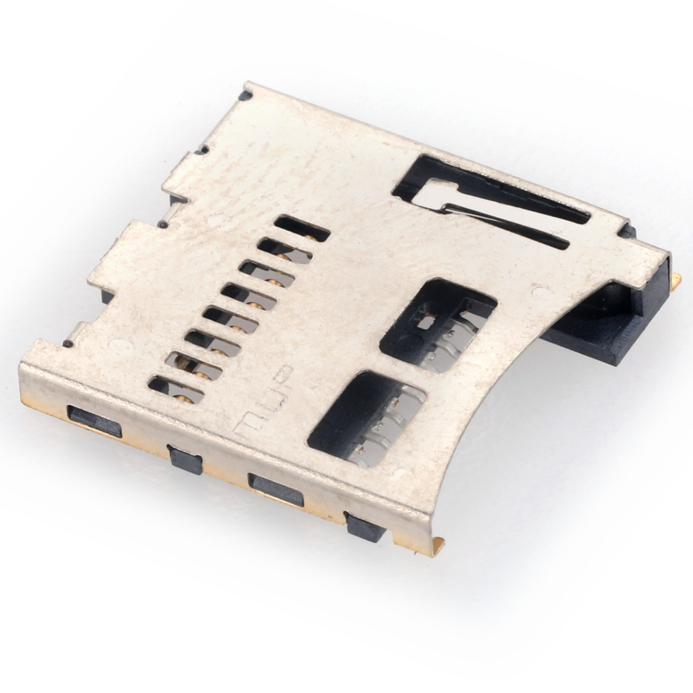 8pin female SIM card holder connector with switch smart socket for GPS tracker & automotive electronics