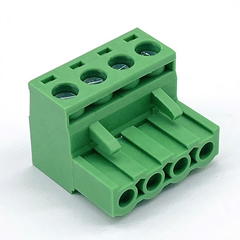 2-24 ways 5.0mm 5.08mm HQ2EDGK wire plugin type power terminal block copper connector