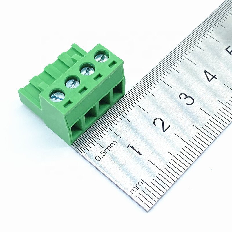 2-24 ways 5.0mm 5.08mm HQ2EDGK wire plugin type power terminal block copper connector