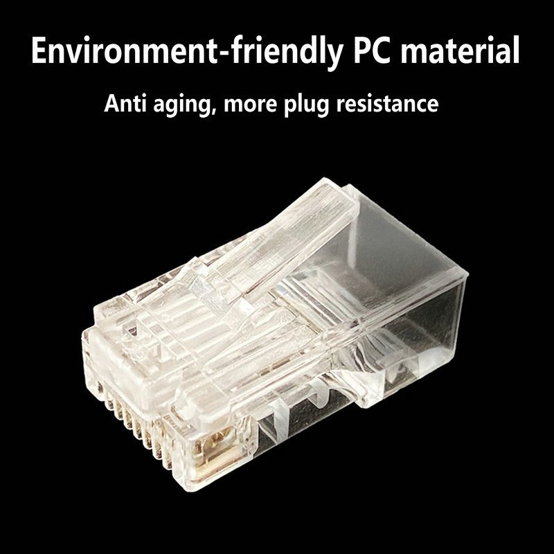 ethernet RJ45 connector Cat6 pass through 8P8C modular plug UTP insert Cat 6 RJ45 connector