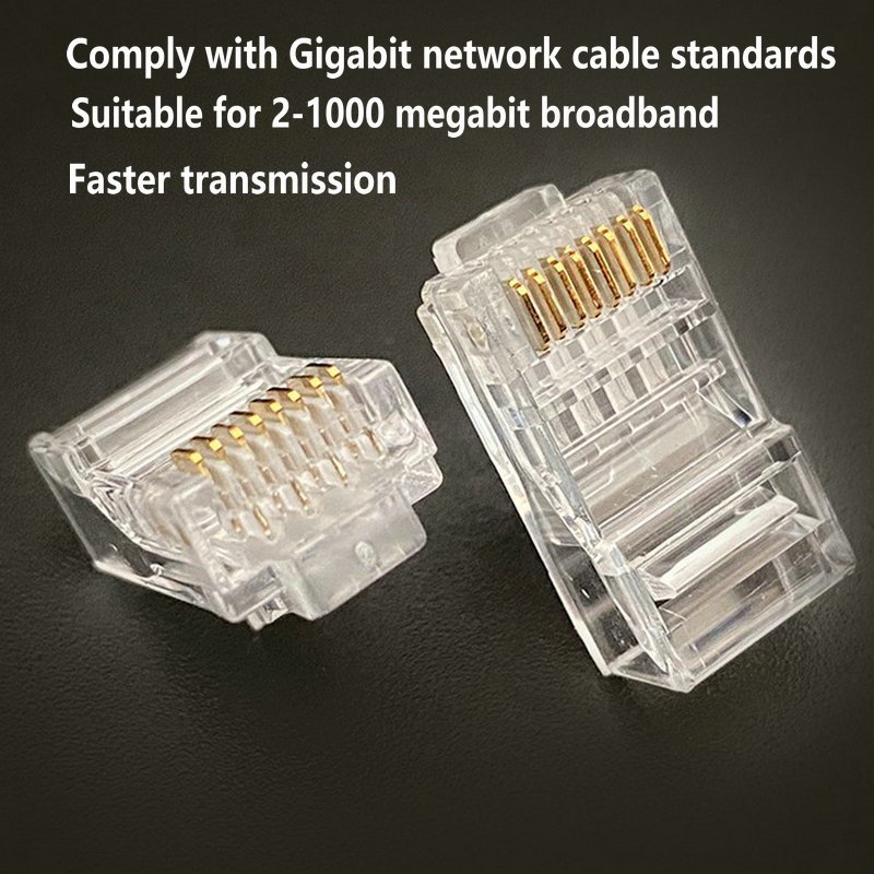 ethernet RJ45 connector Cat6 pass through 8P8C modular plug UTP insert Cat 6 RJ45 connector