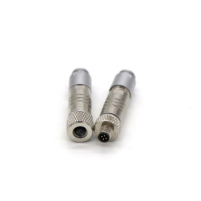 Industrial Waterproof IP67 IP68 Straight quick lock M5 Female power Connector with cables for Sensor Application