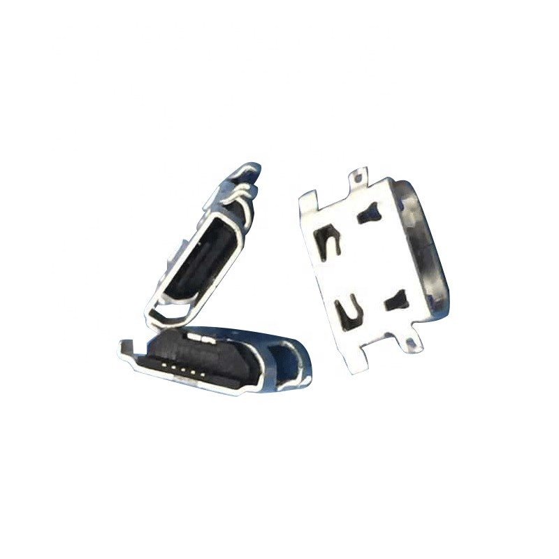 Micro USB Type B 5 Pin Female Socket Connector 0.8~1.6mm Sinking Plate SMT Connector for PCB