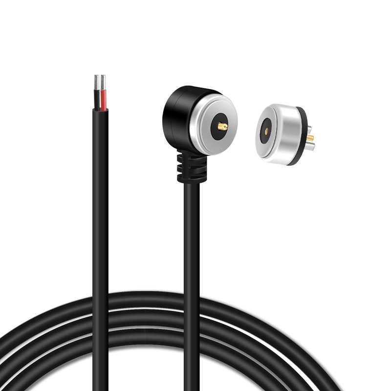 Bend 90 Male Female 24V 5A Charging Cable Circular Plug-In Interface Waterproof Magnetic Connector Waterproof Ip67
