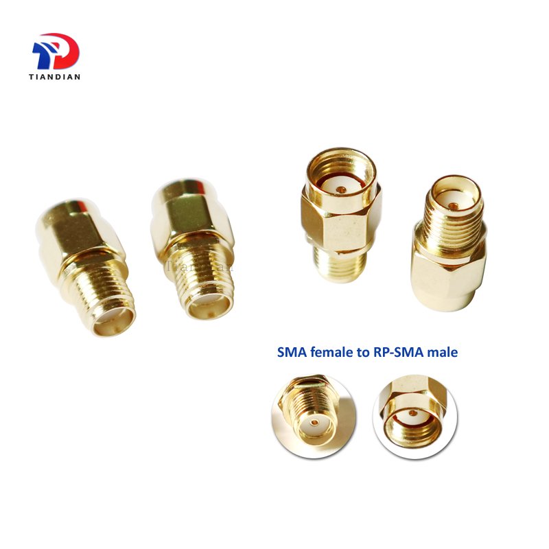 High Quality 50ohm Coaxial Copper RF Adapter RP-SMA male RF SMA-J Connector