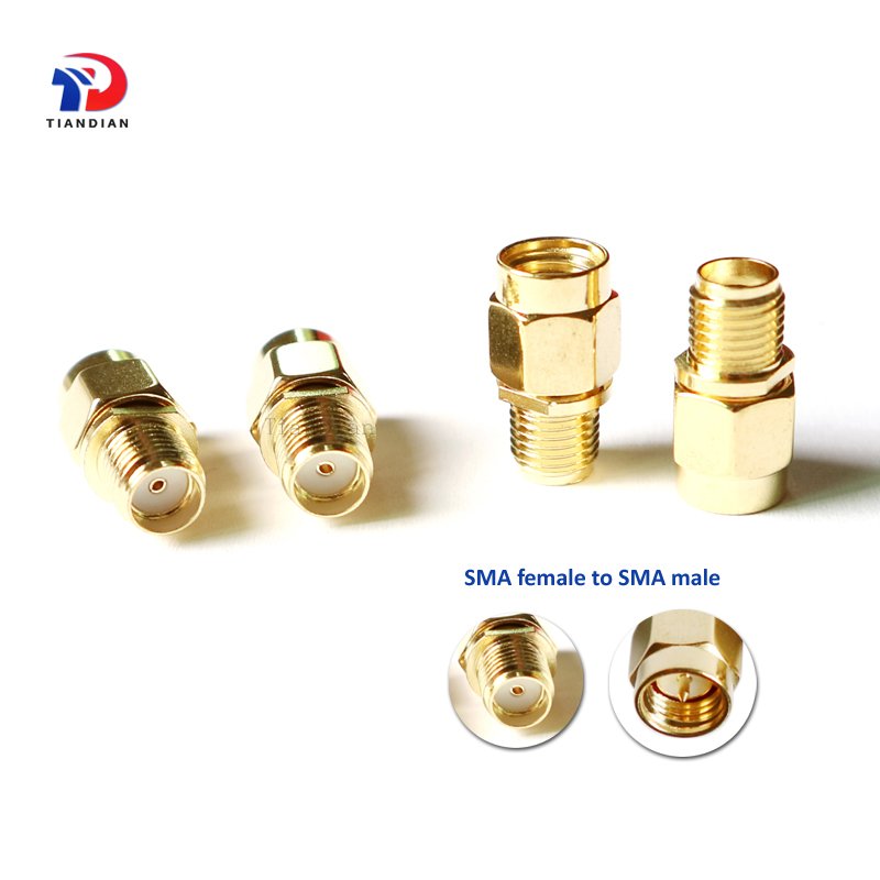 High Quality 50ohm Coaxial Copper RF Adapter RP-SMA male RF SMA-J Connector
