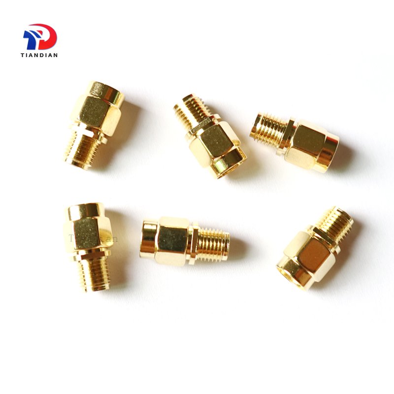 High Quality 50ohm Coaxial Copper RF Adapter RP-SMA male RF SMA-J Connector