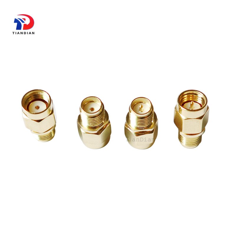 High Quality 50ohm Coaxial Copper RF Adapter RP-SMA male RF SMA-J Connector