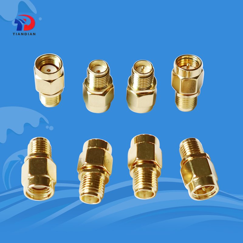 High Quality 50ohm Coaxial Copper RF Adapter RP-SMA male RF SMA-J Connector