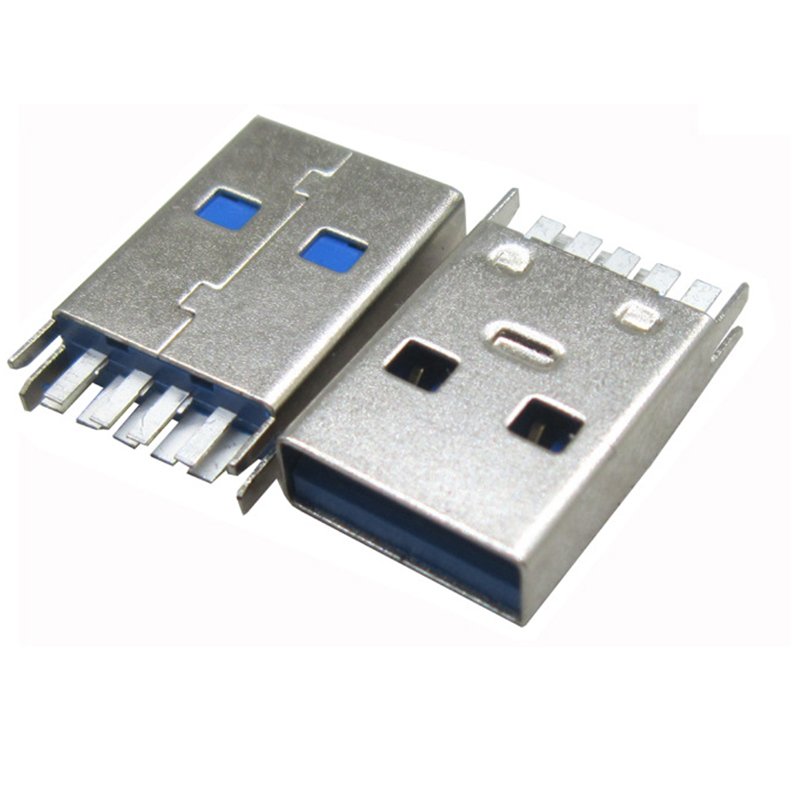 USB-3.0AM-J08 Straddle Mount USB Type A 3.0 Plug 9pos Board Edge Mount USB A Male Connector