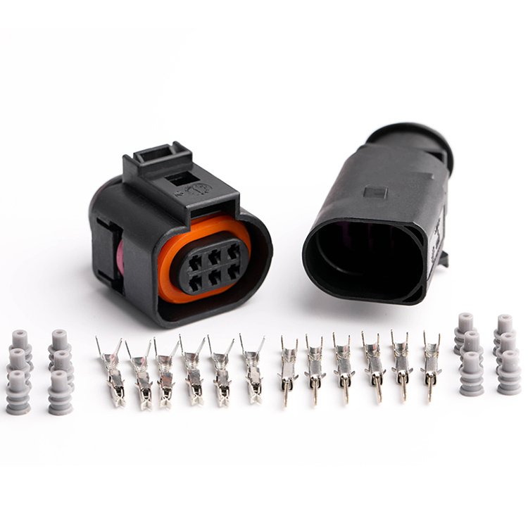 6 pole FEP male blade Temp Sensor connectors for VW 42064700 3B0973813 42064200