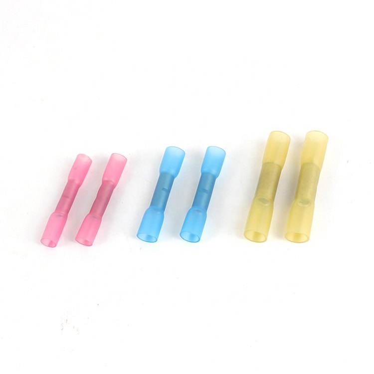 BHT Series Waterproof Insulation 22-10AWG Copper Brass Electrical Heat Shrinkable Butt Connectors Crimp Cable Terminals