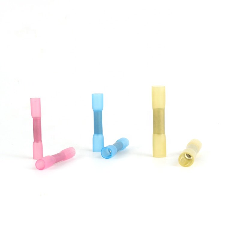 BHT Series Waterproof Insulation 22-10AWG Copper Brass Electrical Heat Shrinkable Butt Connectors Crimp Cable Terminals