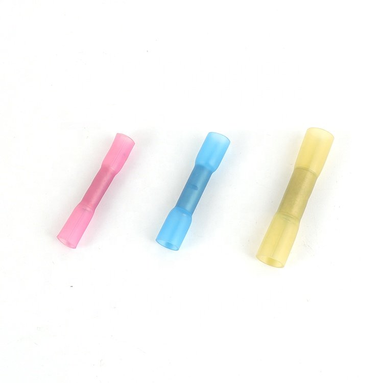 BHT Series Waterproof Insulation 22-10AWG Copper Brass Electrical Heat Shrinkable Butt Connectors Crimp Cable Terminals