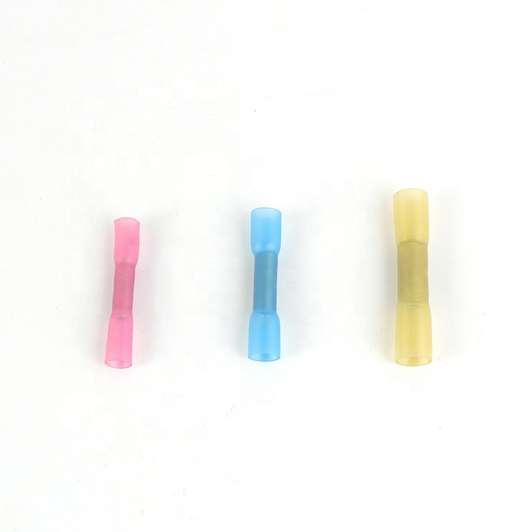 BHT Series Waterproof Insulation 22-10AWG Copper Brass Electrical Heat Shrinkable Butt Connectors Crimp Cable Terminals