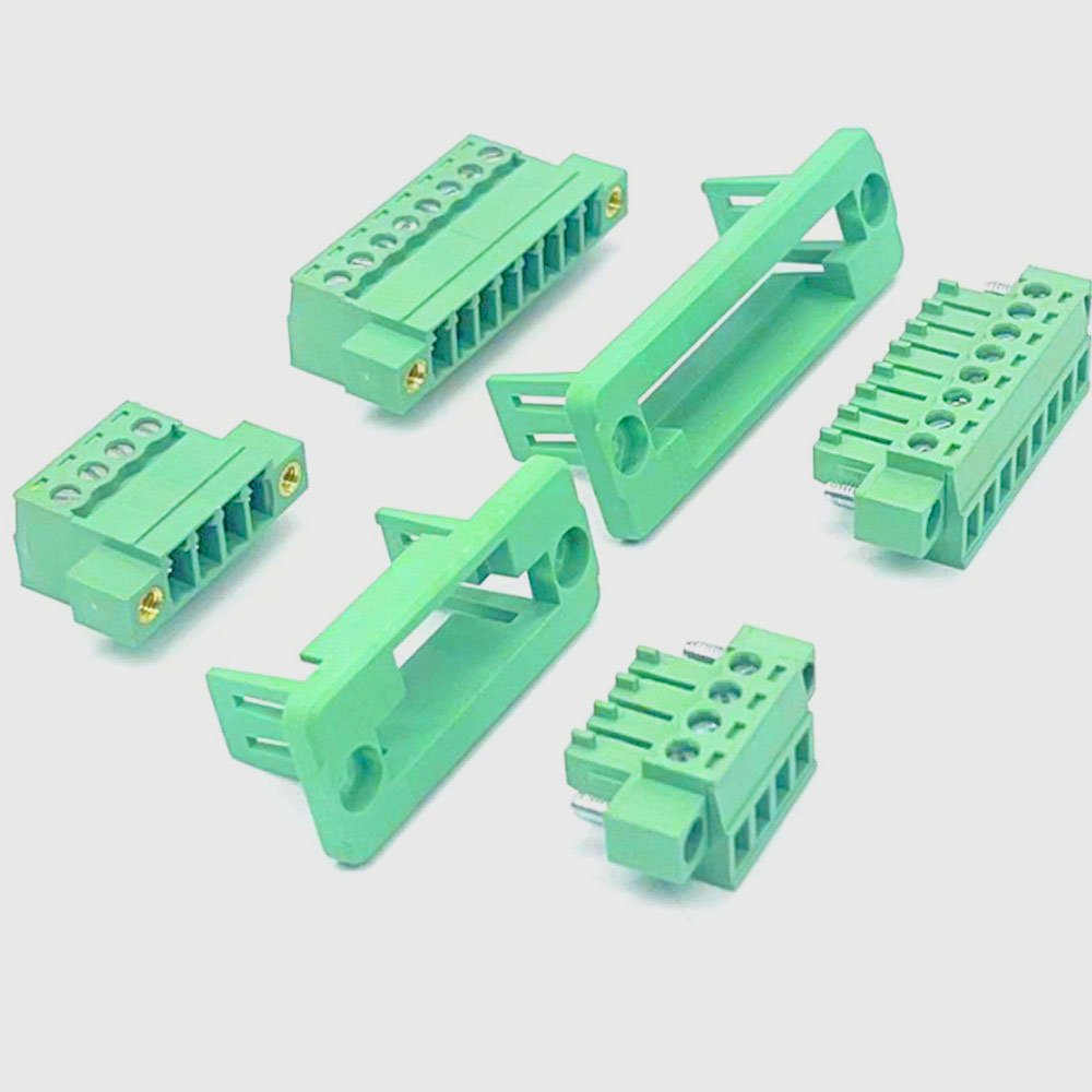 3.81mm Pitch Green Color plug-in pluggable terminal block connector female type Panel connector 15EDGWC