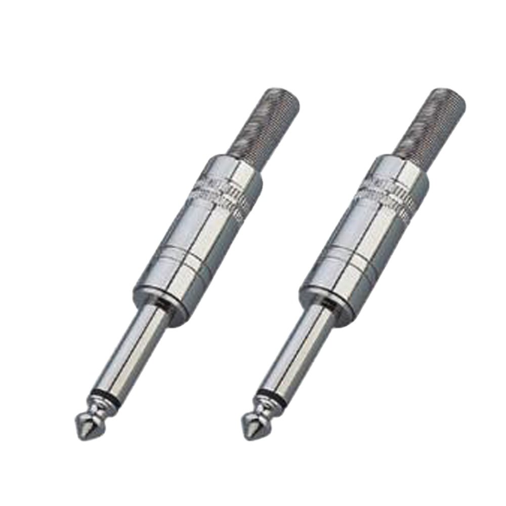 MONO/Stereo Jack 6.35mm Wire connector Audio Speaker 6.35mm Amplifier Microphone TS TRS Plug Nickel Plated