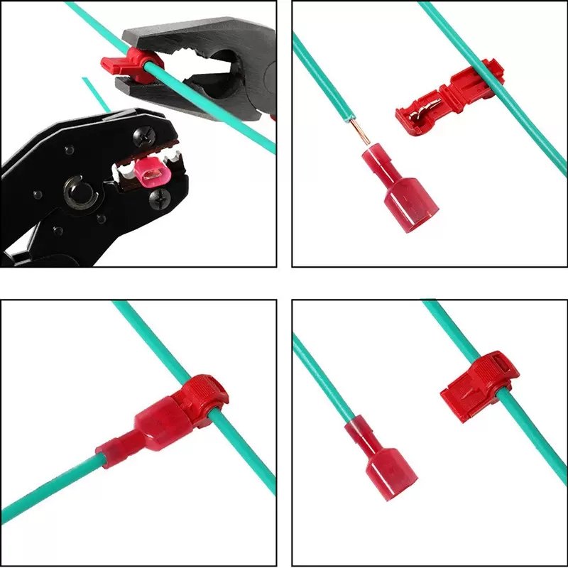 Nylon Fully Insulated Male Quick Disconnects T-Tap Self-stripping Quick Splice Wire Terminals