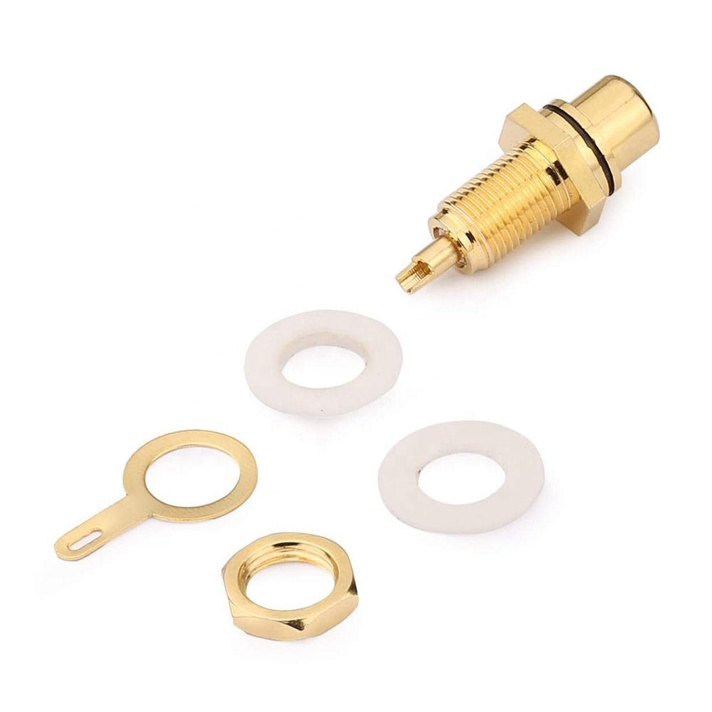 RCA Female Socket Connector Chassis Panel Mount Adapter for Amplifier Audio Terminal RCA Plug