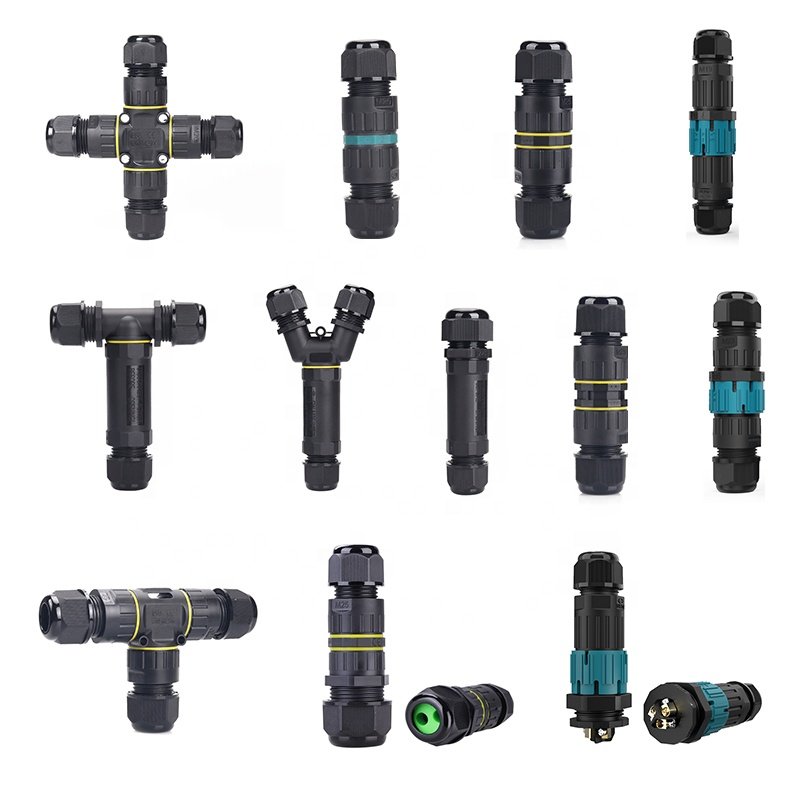 E-Weichat Hot Sales Fast Wires Connecting P20 2/3 Pin IP68 Screw-less Fixing Waterproof Cable Connectors For Outdoor