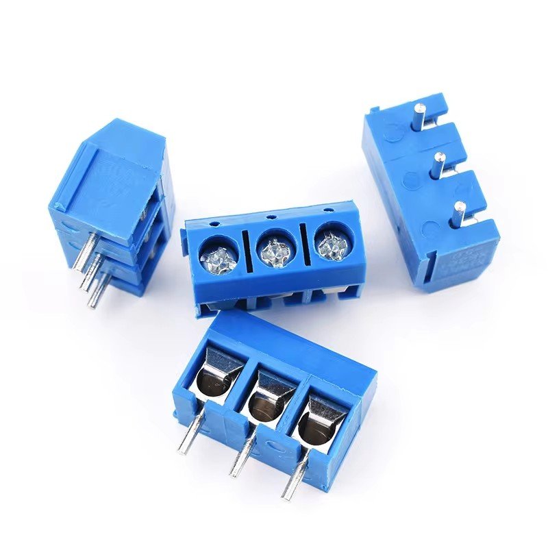 KF301-5.0-2P KF301-3P KF301-4P Pitch 5.0mm Straight Pin 2P 3P 4P 5P 6P Screw PCB Splicing Terminal Block Connector Blue Green