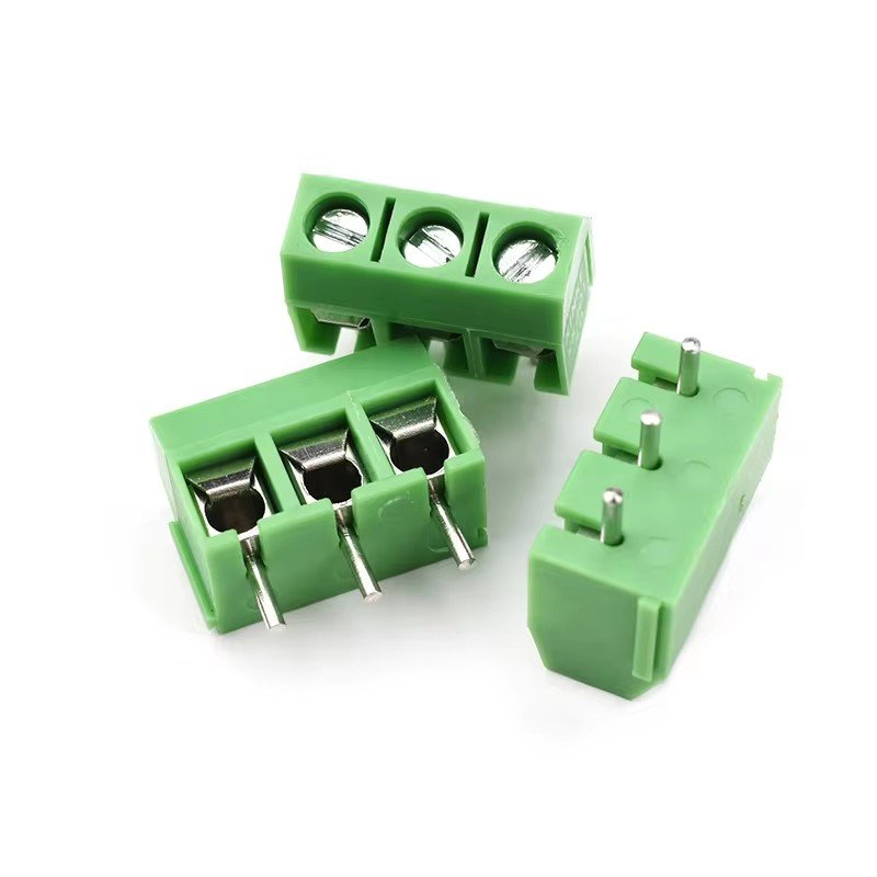 KF301-5.0-2P KF301-3P KF301-4P Pitch 5.0mm Straight Pin 2P 3P 4P 5P 6P Screw PCB Splicing Terminal Block Connector Blue Green