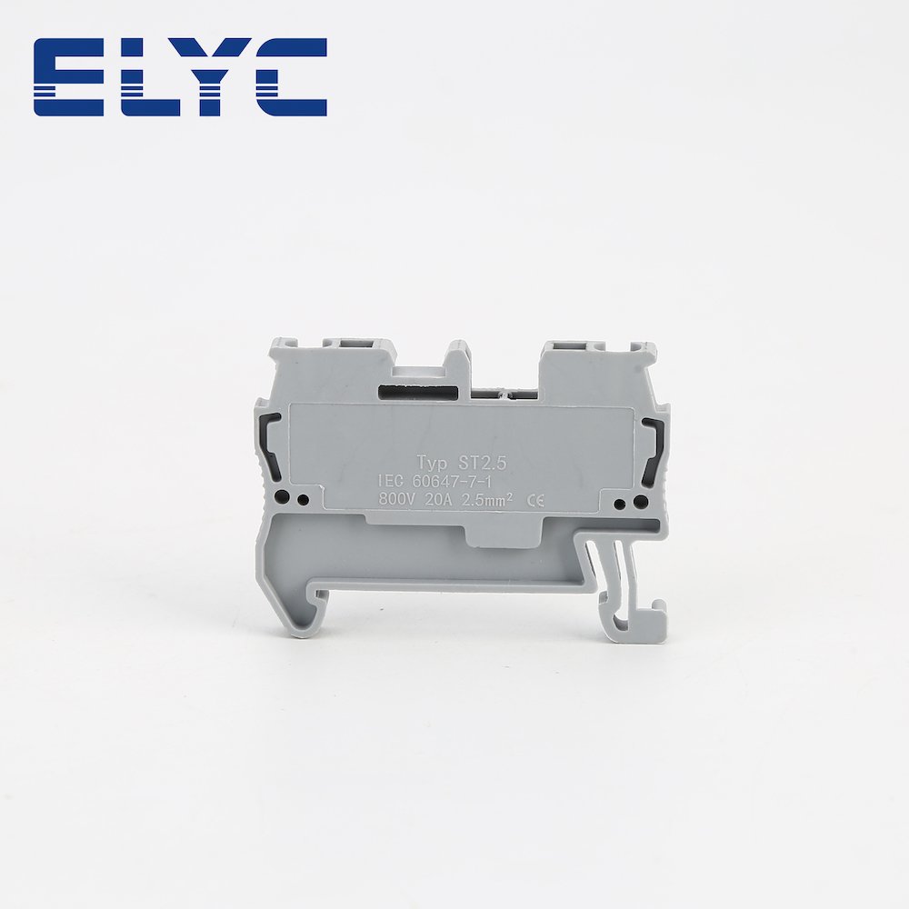ST2.5 Spring-cage Connection Feed-Through Wiring Return Pull Wire Electrical Connector Din Rail Terminal Block ST 2.5