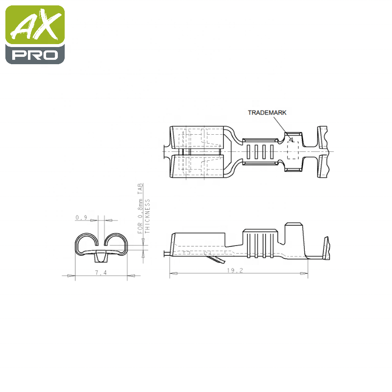 TE 160927-4 FASTIN-FASTON 250 Quick Disconnects Connector Receptacle Terminal Original Stock