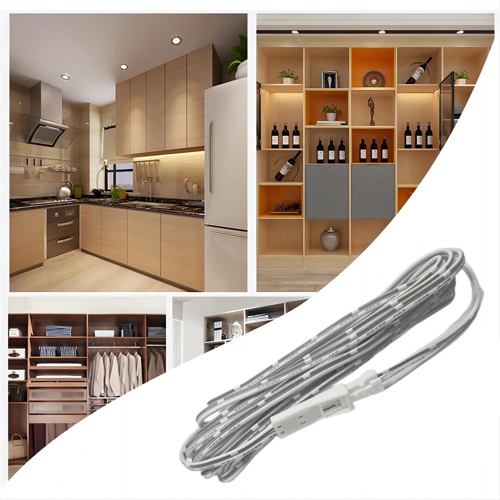 2m 3m Dupont Cable 2pin Male to Female Plug LED Light Connectors Double Ended Wire for Kitchen Cabinet Light Extension