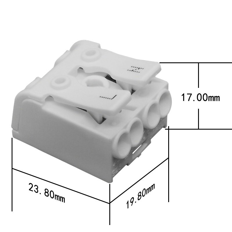 923-2P Quick push Wire Connector Screwless Electrical Terminal Blocks 2 pole