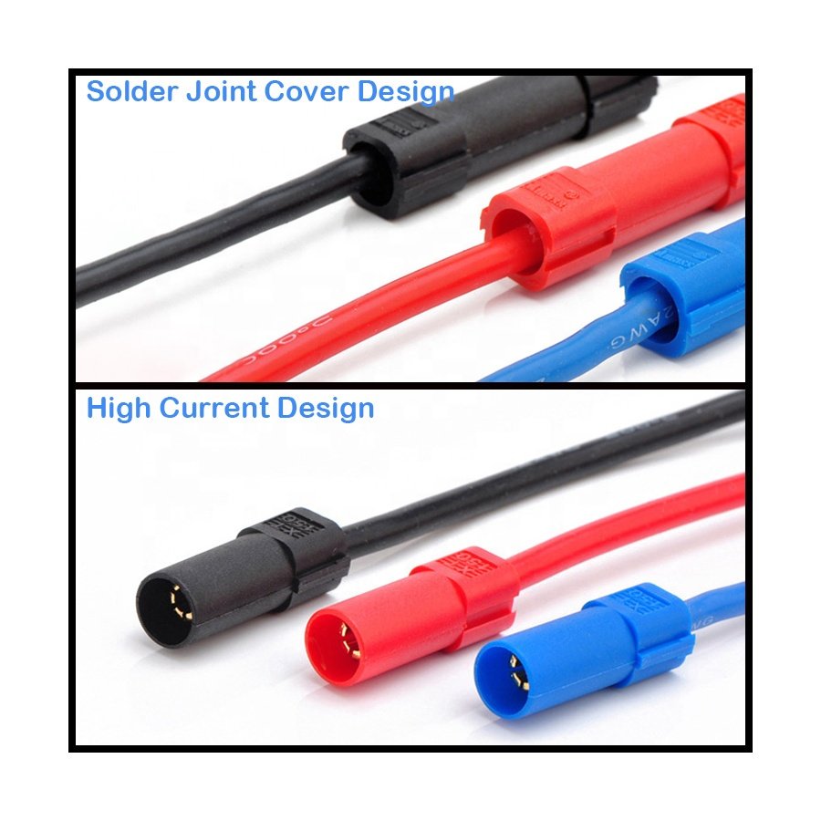 Amass 6MM XT150 M F Connector Red Black Blue Hight Current Male Female EV XT150-M XT150-F XT 150 Banana Plug For RC Lipo Battery