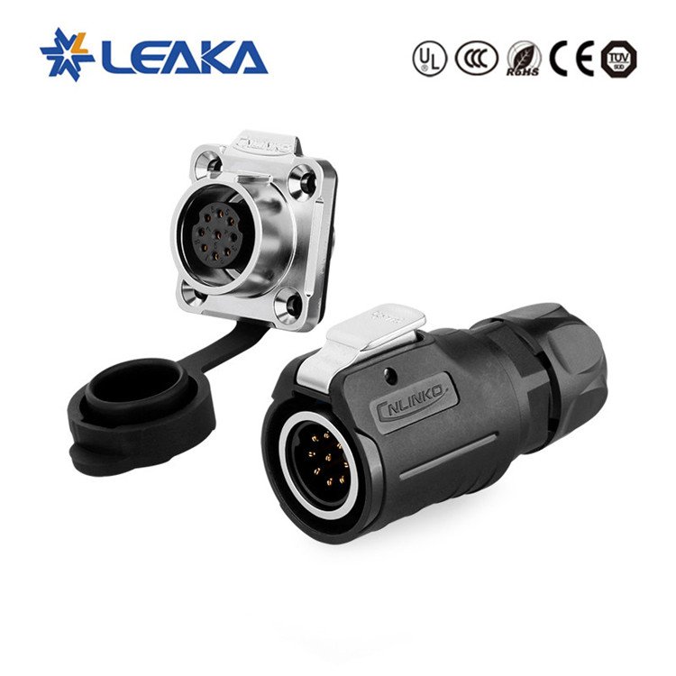 Cnlinko LP-16 IP67 Assembly Multipin Connector 2/4/5 Pin Copper Signal Power Connector for Industrial Equipment Wire Connections