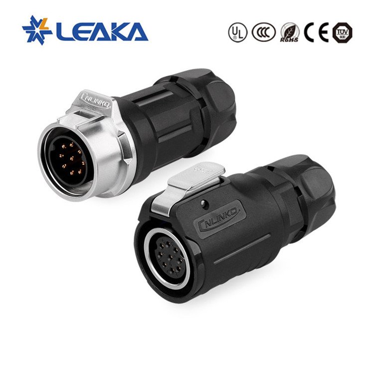 Cnlinko LP-16 IP67 Assembly Multipin Connector 2/4/5 Pin Copper Signal Power Connector for Industrial Equipment Wire Connections