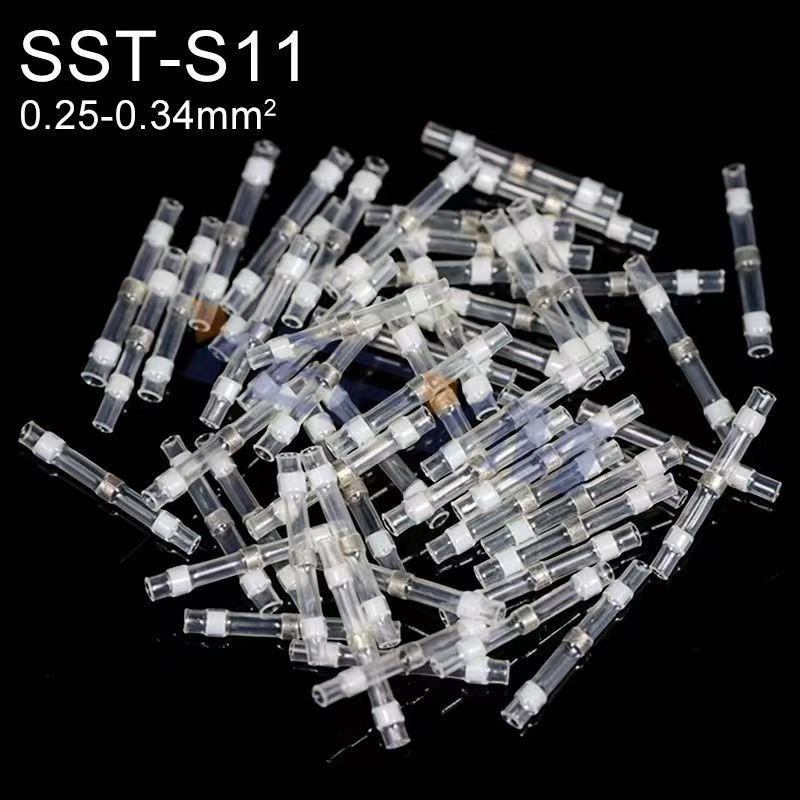 200pcs Waterproof solder wire connector kit Heat Shrink Butt Connectors Butt Splice Wire Terminals heat shrink connectors