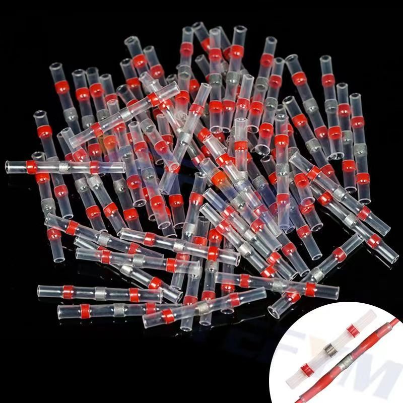200pcs Waterproof solder wire connector kit Heat Shrink Butt Connectors Butt Splice Wire Terminals heat shrink connectors