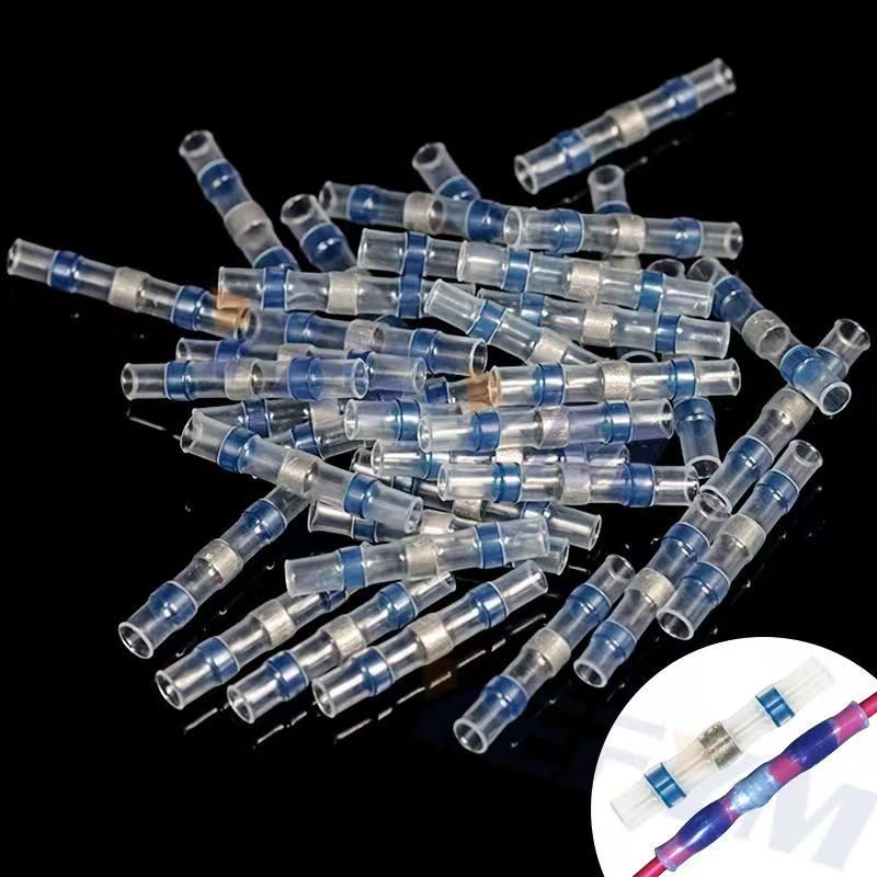 200pcs Waterproof solder wire connector kit Heat Shrink Butt Connectors Butt Splice Wire Terminals heat shrink connectors