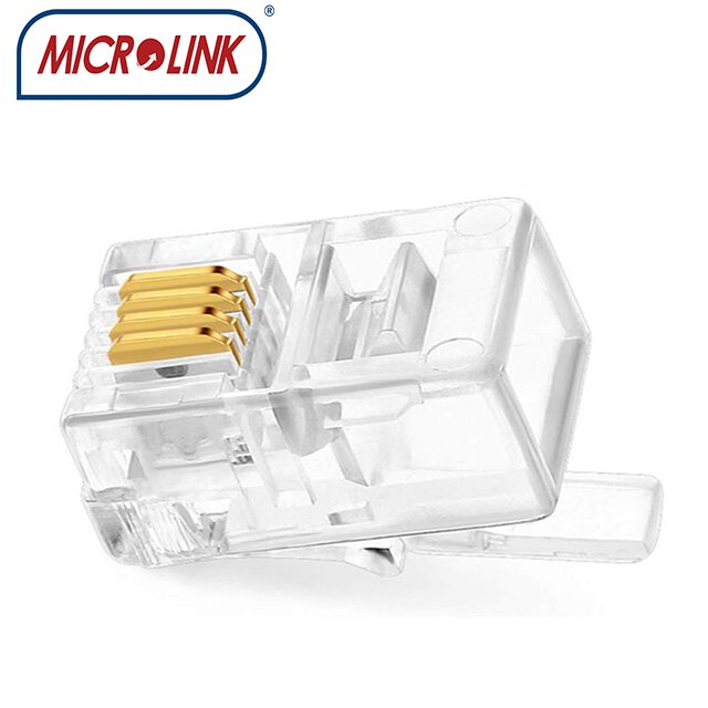 Cat3 rj11 modular plug 6p4c telephone cord male Rj11 Connector