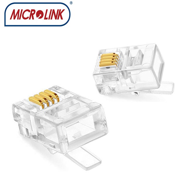Cat3 rj11 modular plug 6p4c telephone cord male Rj11 Connector