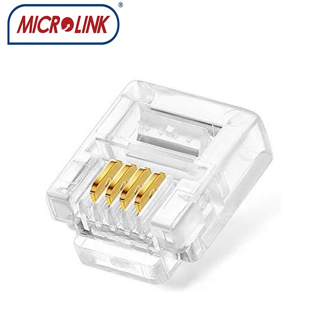 Cat3 rj11 modular plug 6p4c telephone cord male Rj11 Connector