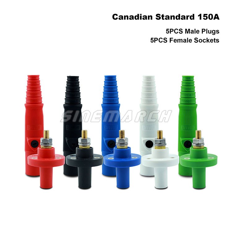 10PCS R-LOK 150A Male Female Connector Set Single Pole Power Connector Compatible with Camlock