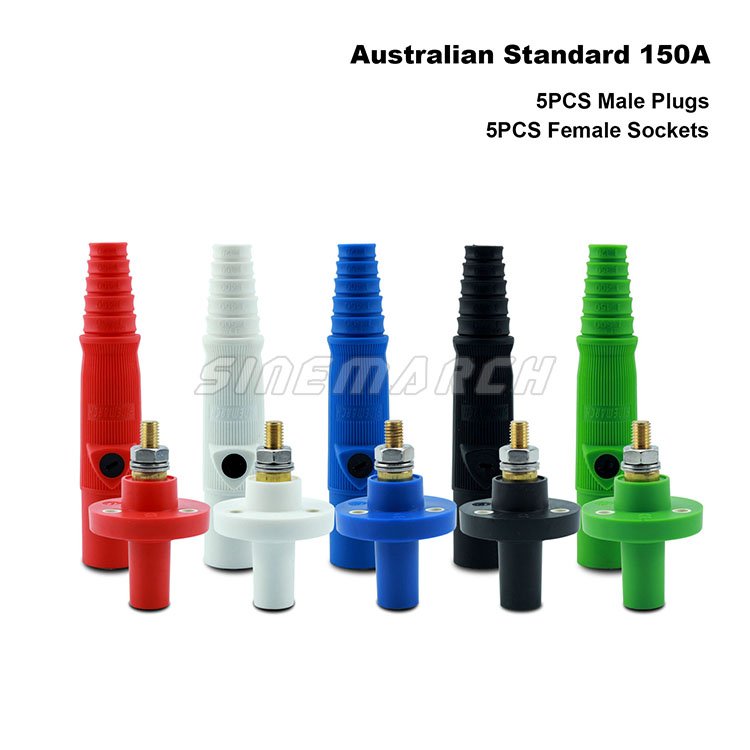 10PCS R-LOK 150A Male Female Connector Set Single Pole Power Connector Compatible with Camlock