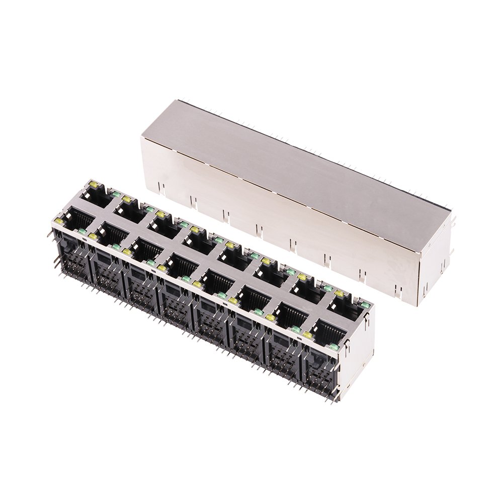 Professional Network Interface Dual-Por Network Dvr 2*8 Port Rj45 Connector