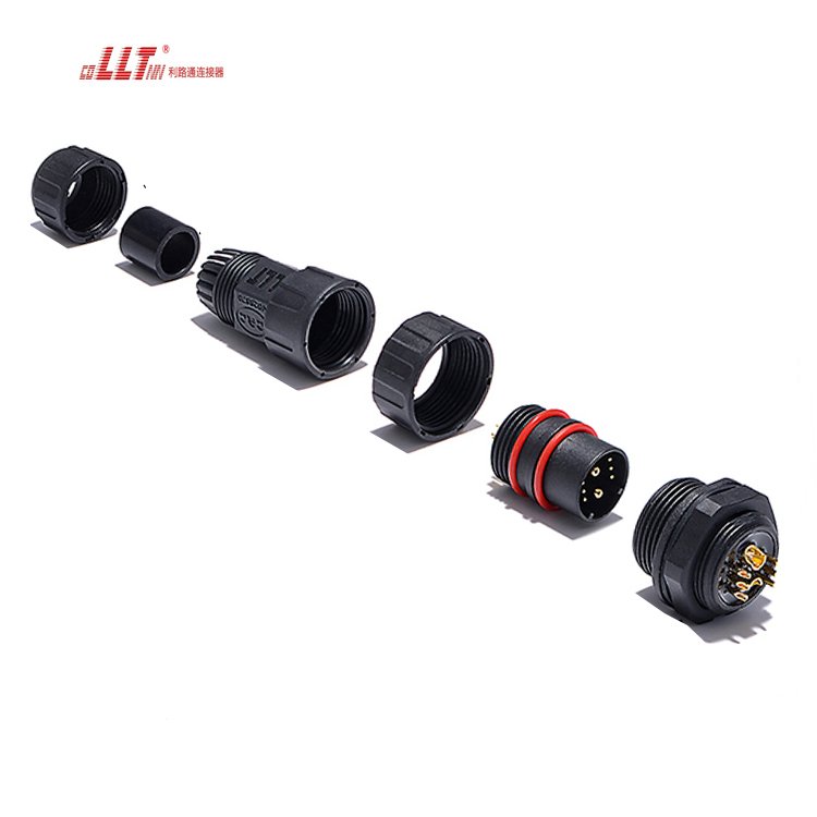 M25 2pin power and 6pin signal socket circular plug socket electrical waterproof connector