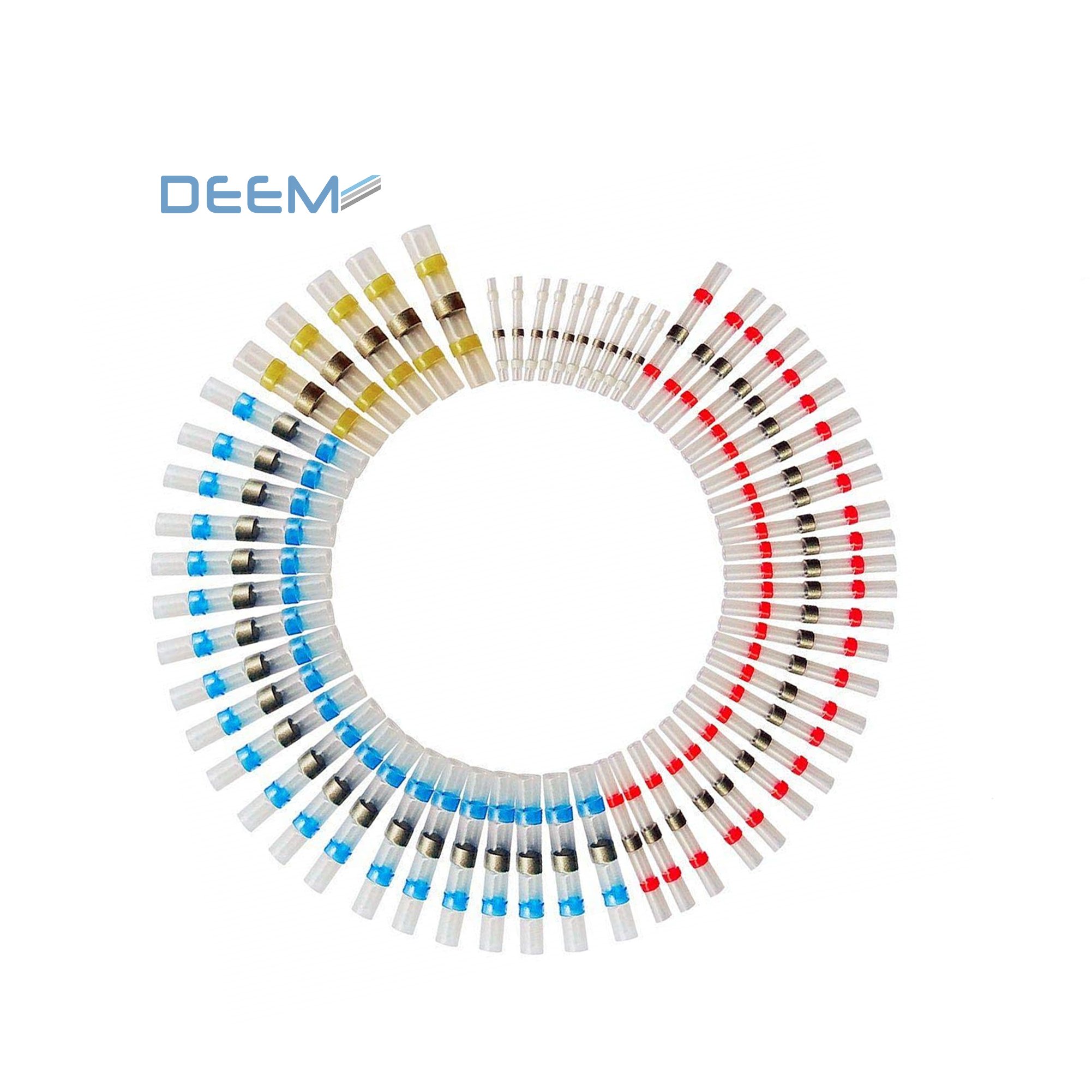DEEM electrical insulation blue heat shrink butt connector for Marine applications