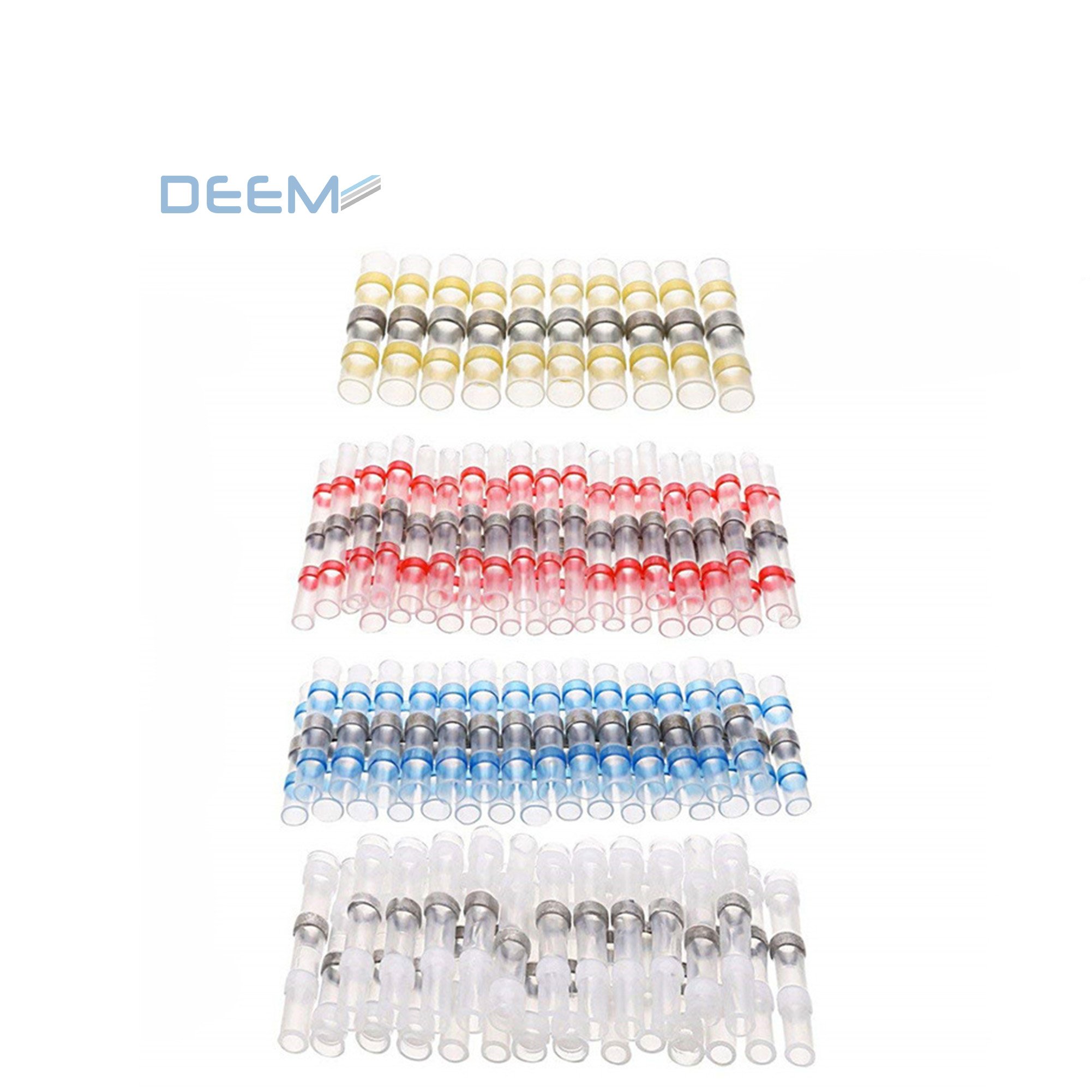 DEEM electrical insulation blue heat shrink butt connector for Marine applications