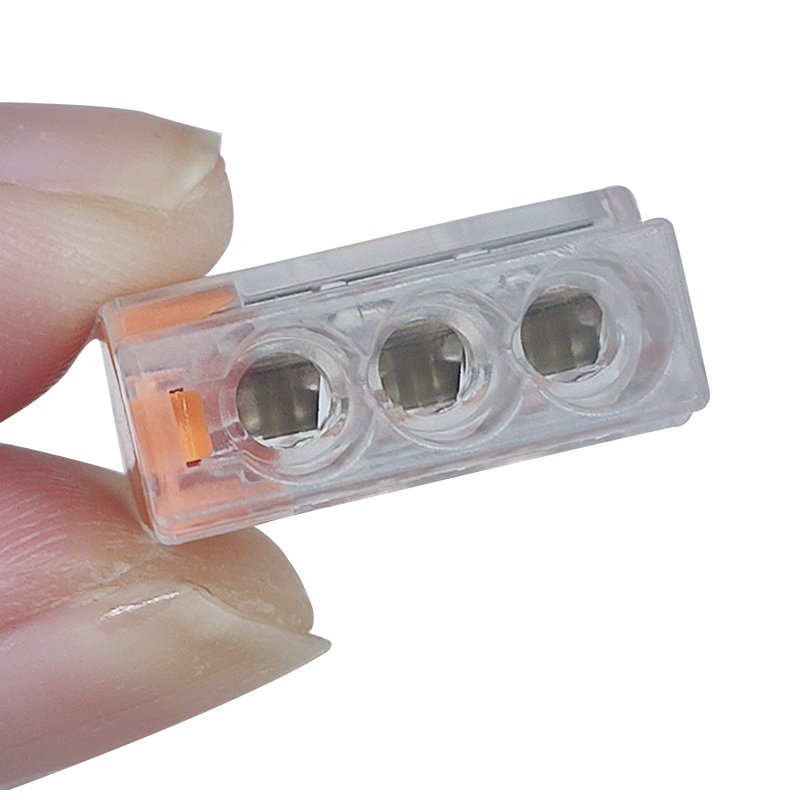 3 pole quick electrical terminal blocks push in wire connector for lighting 980-3P
