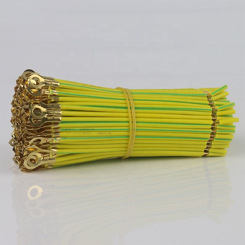 Electrical Wire 2.5mm2 Yellow Green Earth Cable 10.5mm Copper Connector Lugs Ground Wire Light Fixture